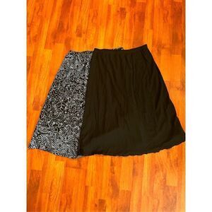 2 Vintage Kathy Lee Collection A-Line Skirts. Size Large